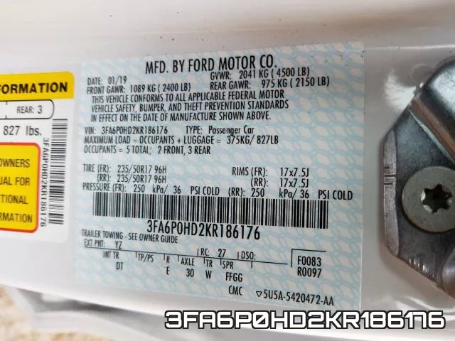 3FA6P0HD2KR186176 фото 2