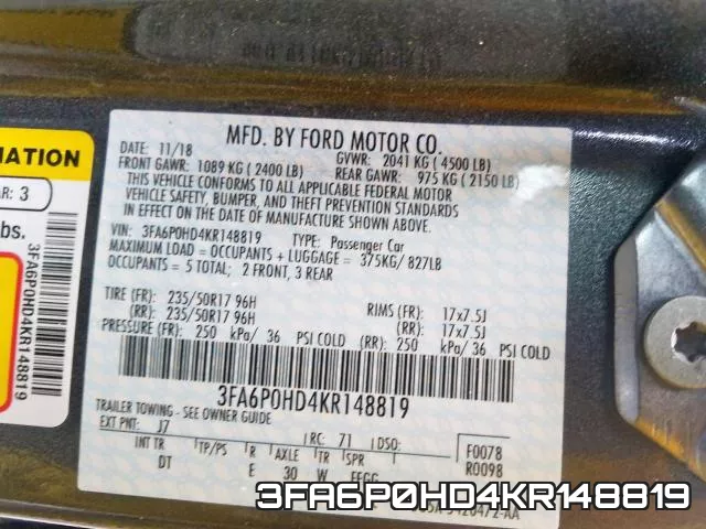 3FA6P0HD4KR148819 фото 2