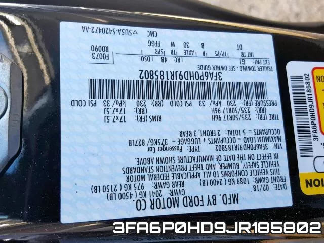 3FA6P0HD9JR185802 фото 2