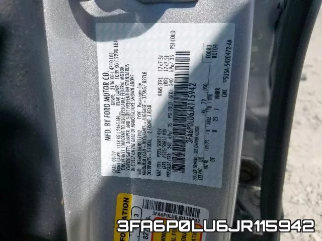 3FA6P0LU6JR115942 фото 2