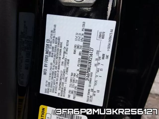 3FA6P0MU3KR256127 фото 2