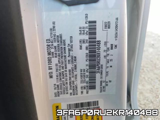 3FA6P0RU2KR140488 фото 2