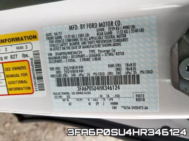 3FA6P0SU4HR346124 фото 2