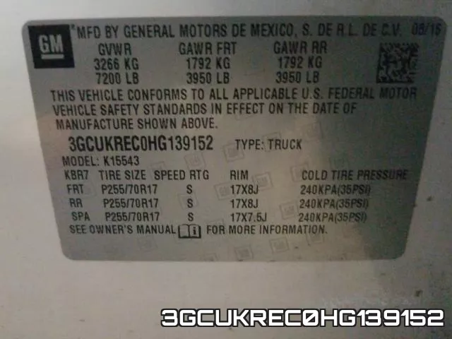 3GCUKREC0HG139152 фото 2