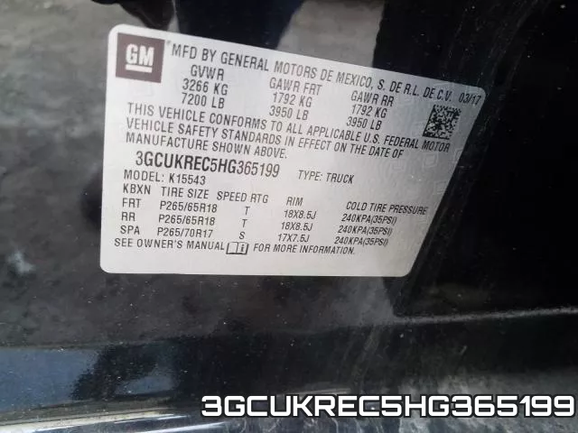 3GCUKREC5HG365199 фото 2