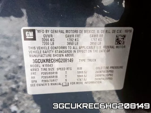3GCUKREC6HG208149 фото 2