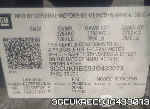 3GCUKREC9JG433073 фото 10
