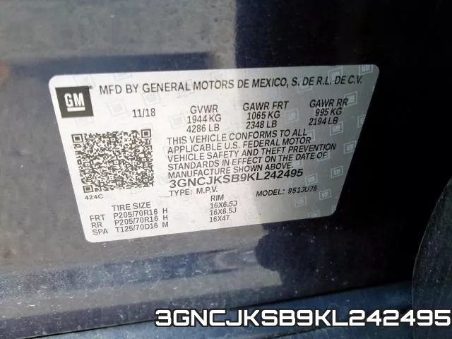 3GNCJKSB9KL242495 фото 2