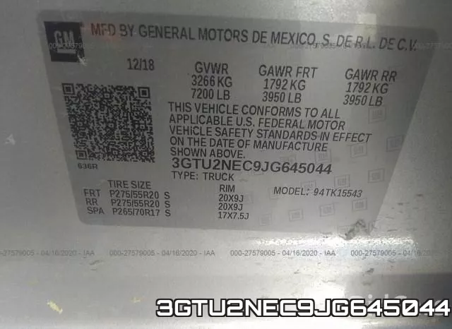 3GTU2NEC9JG645044 фото 10