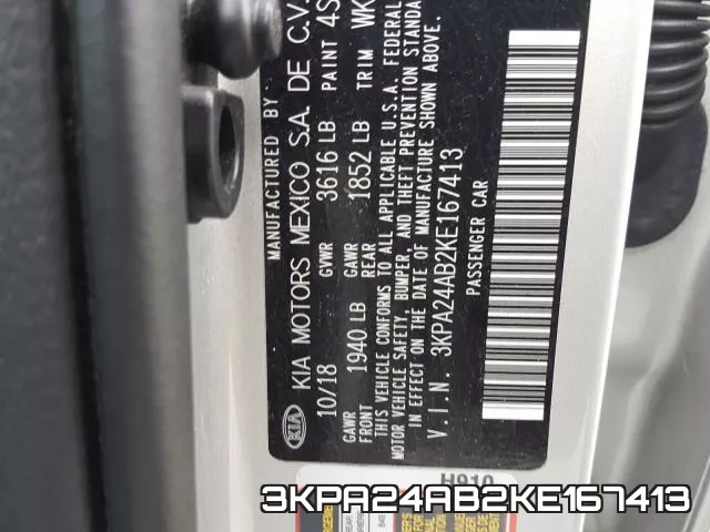 3KPA24AB2KE167413 фото 2