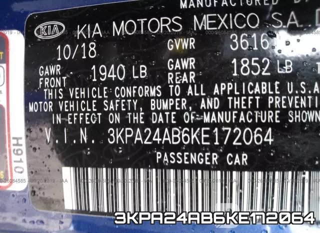 3KPA24AB6KE172064 фото 10