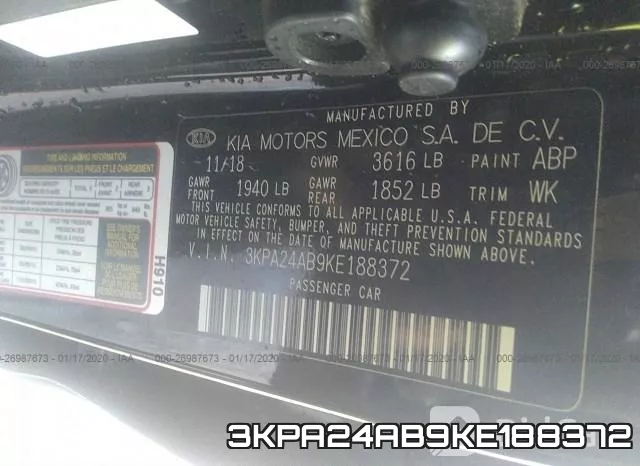3KPA24AB9KE188372 фото 10