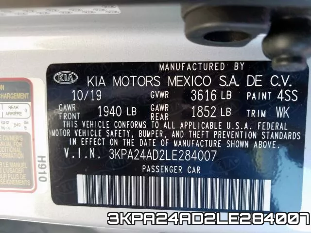 3KPA24AD2LE284007 фото 2