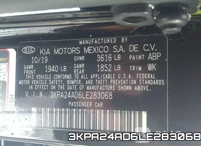 3KPA24AD6LE283068 фото 10