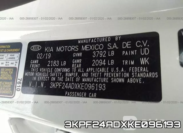 3KPF24ADXKE096193 фото 10