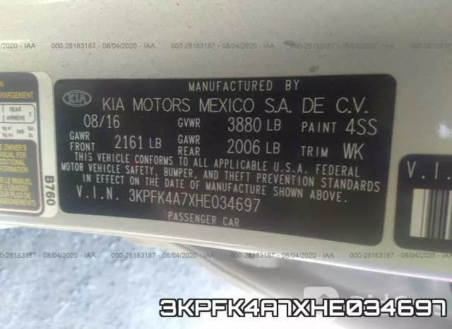 3KPFK4A7XHE034697 фото 10