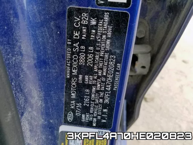 3KPFL4A70HE020823 фото 2