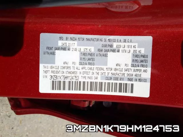 3MZBN1K79HM124753 фото 2