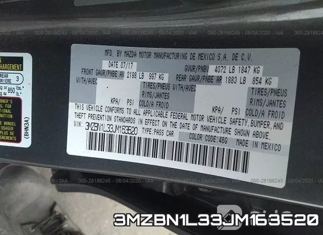 3MZBN1L33JM163520 фото 10