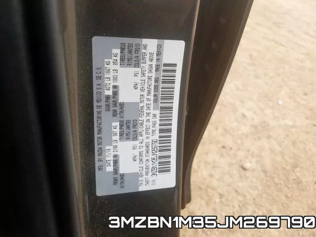 3MZBN1M35JM269790 фото 2