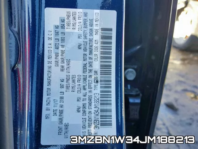 3MZBN1W34JM188213 фото 2