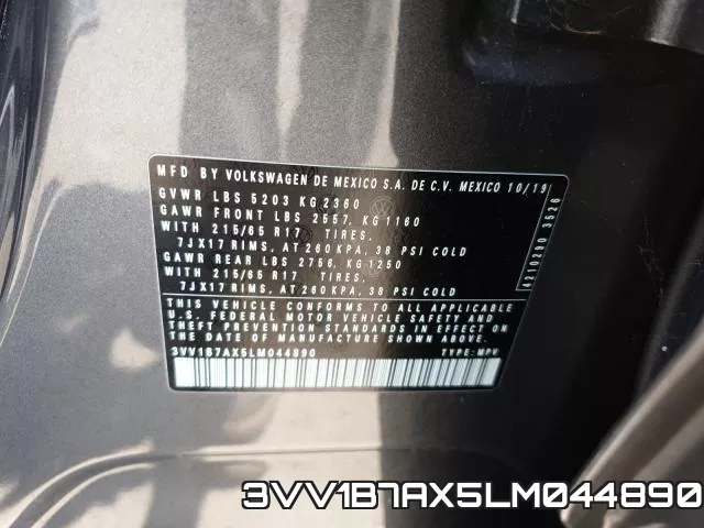 3VV1B7AX5LM044890 фото 2