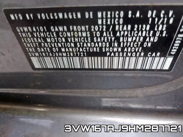 3VW167AJ9HM287721 фото 2