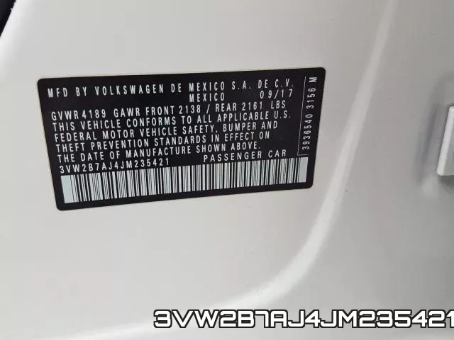 3VW2B7AJ4JM235421 фото 2