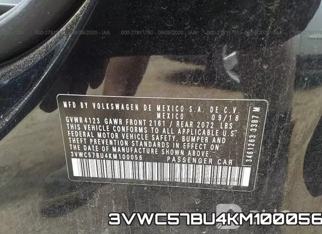 3VWC57BU4KM100056 фото 10