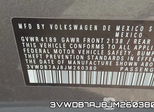 3VWDB7AJ8JM260380 фото 10