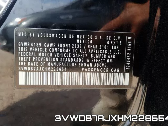 3VWDB7AJXHM228654 фото 2
