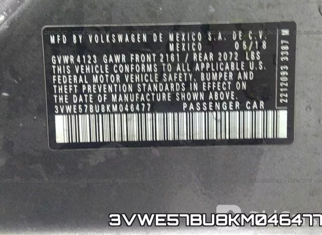 3VWE57BU8KM046477 фото 10