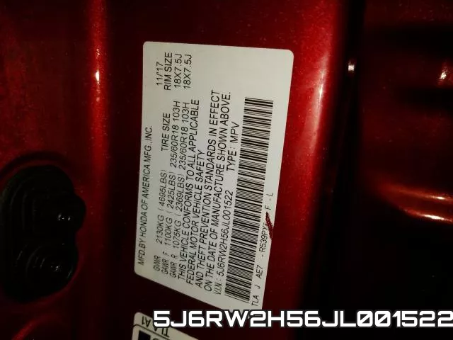 5J6RW2H56JL001522 фото 2
