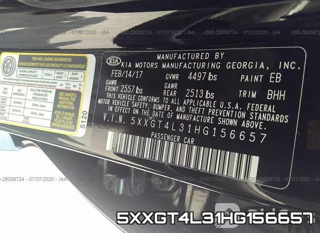 5XXGT4L31HG156657 фото 10