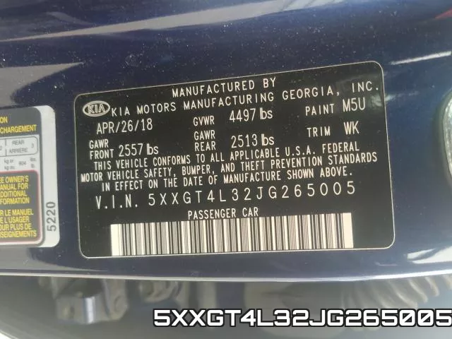 5XXGT4L32JG265005 фото 2