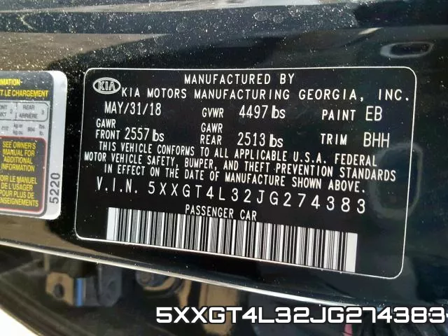 5XXGT4L32JG274383 фото 2