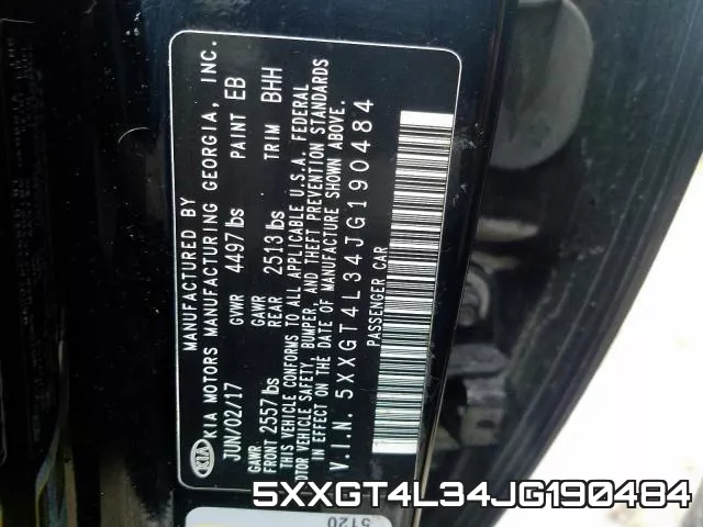 5XXGT4L34JG190484 фото 2