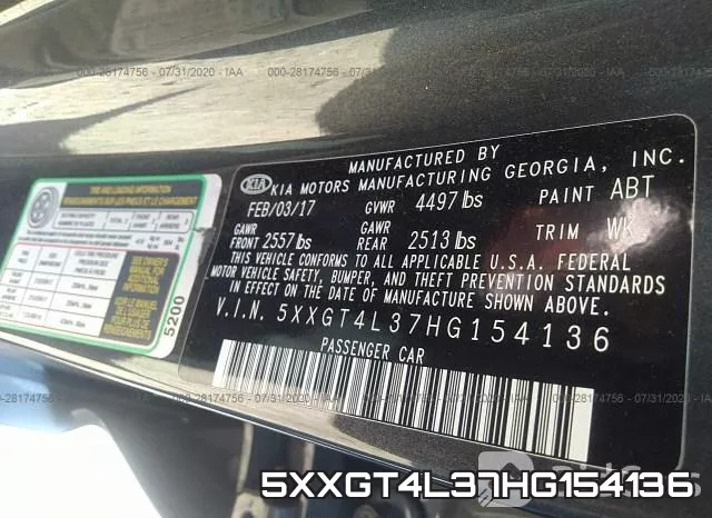 5XXGT4L37HG154136 фото 10