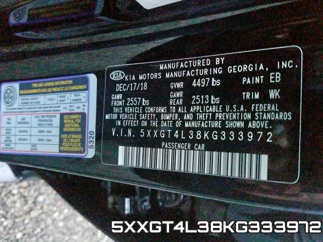 5XXGT4L38KG333972 фото 2