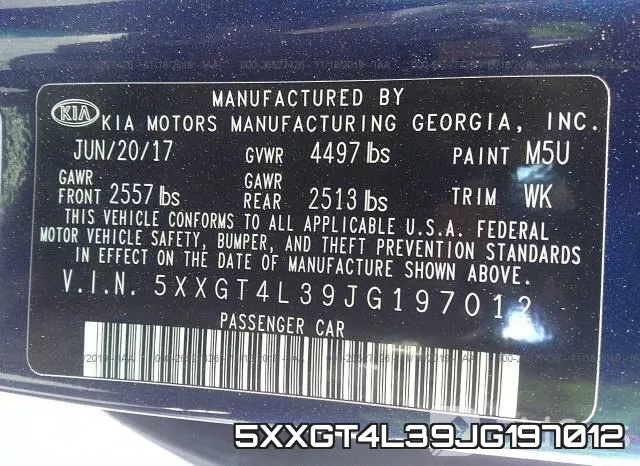 5XXGT4L39JG197012 фото 10