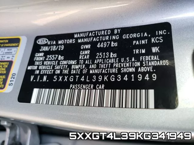 5XXGT4L39KG341949 фото 2