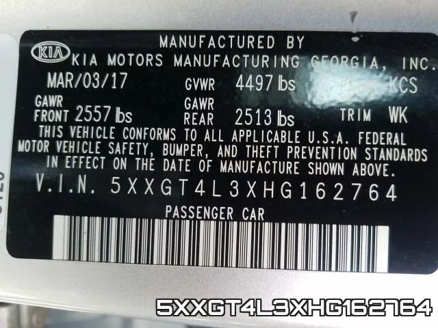 5XXGT4L3XHG162764 фото 2
