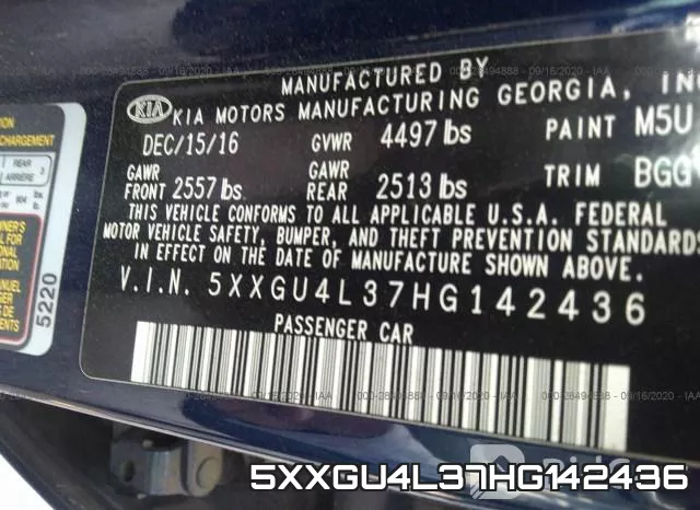 5XXGU4L37HG142436 фото 10