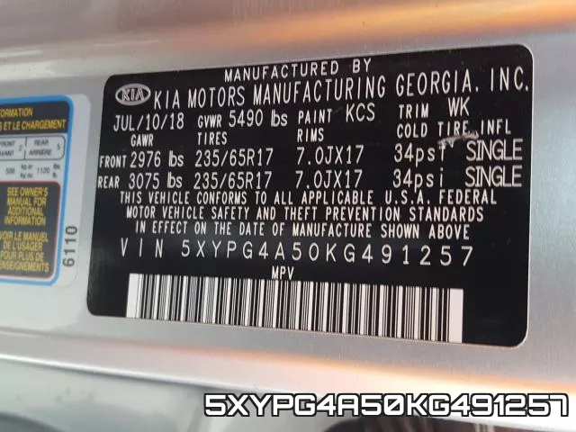 5XYPG4A50KG491257 фото 2