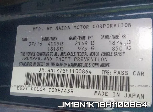 JM1BN1K78H1100864 фото 10