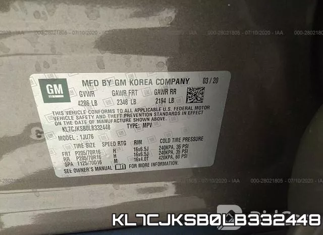 KL7CJKSB0LB332448 фото 10