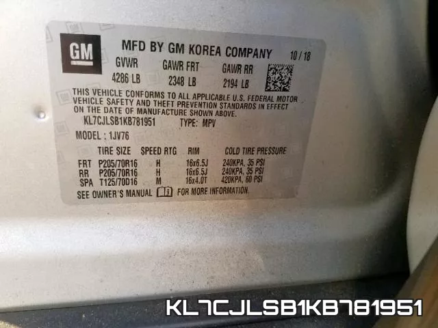 KL7CJLSB1KB781951 фото 2