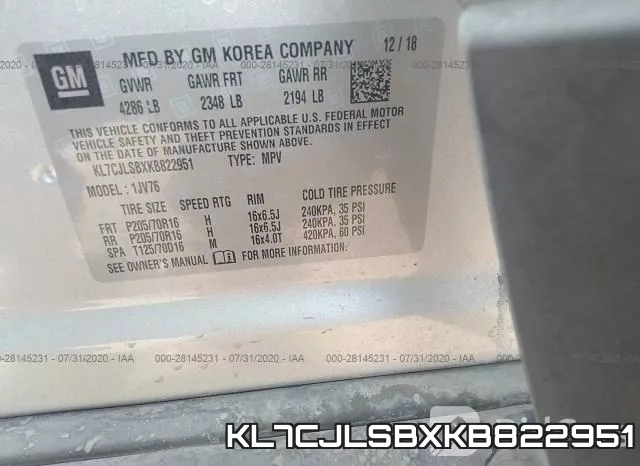 KL7CJLSBXKB822951 фото 10