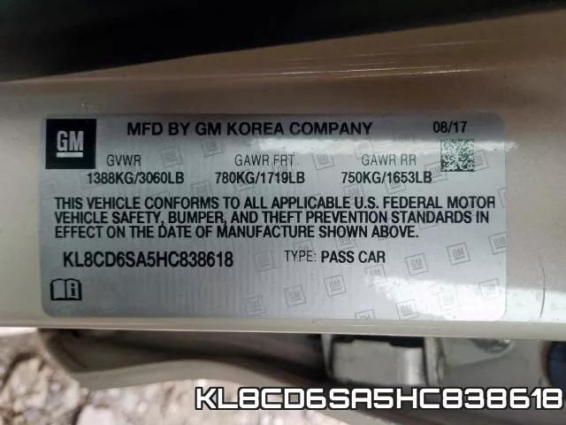 KL8CD6SA5HC838618 фото 2