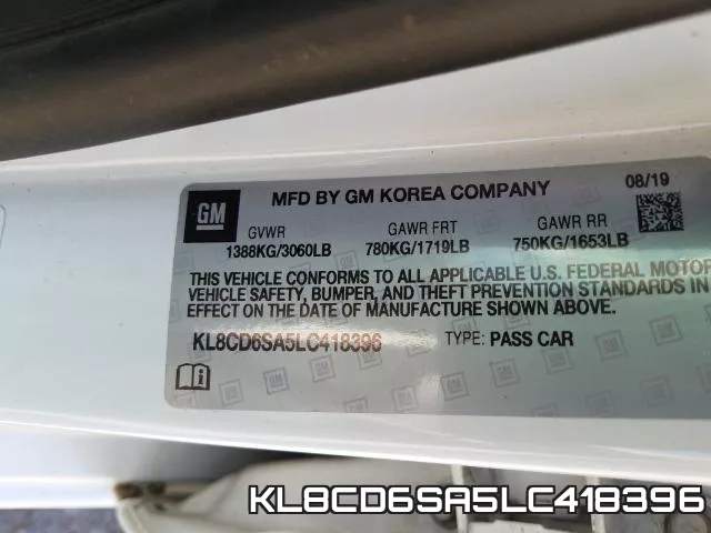 KL8CD6SA5LC418396 фото 2